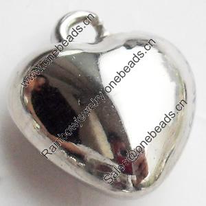 CCB Plastic Pendant, Jewelry Findings, Heart, 17x14x8.5mm, Sold by Bag