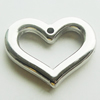 CCB Plastic Pendant, Jewelry findings, Heart 16x20mm, Sold by Bag
