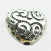 CCB Plastic Beads, Jewelry findings, Heart 13x15x6.5mm, Sold by Bag