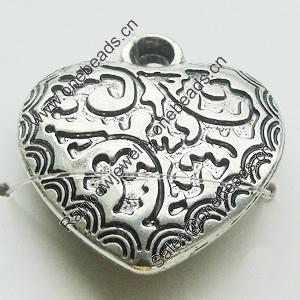 CCB Plastic Pendant, Jewelry findings, Heart 24x22mm, Sold by Bag