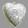 CCB Plastic Pendant, Jewelry findings, Heart 47x50x10mm, Sold by Bag  