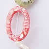 Leaf Shell Beads, Oval, 30x20x3mm, Hole:Approx 1mm, Sold per 16-Inch Strand