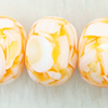 Leaf Shell Beads, Rondelle, 22mm, Sold per 16-Inch Strand