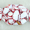 Leaf Shell Beads, Rectangle, 40x30x8mm, Sold per 16-Inch Strand