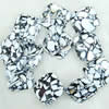 Leaf Shell Beads, Diamond, 25x25mm, Sold per 16-Inch Strand