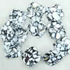 Leaf Shell Beads, Diamond, 20x20mm, Sold per 16-Inch Strand