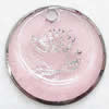 Inner Picture Acrylic Pendant, Flat round, 24.5x4mm, Hole:Approx 2.5mm, Sold by PC