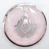 Inner Picture Acrylic Pendant, Flat round, 24.5x4mm, Hole:Approx 2.5mm, Sold by PC