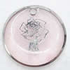 Inner Picture Acrylic Pendant, Flat round, 24.5x4mm, Hole:Approx 2.5mm, Sold by PC