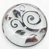 Inner Picture Acrylic Pendant, Flat round, 24.5x4mm, Hole:Approx 2.5mm, Sold by PC