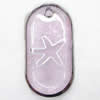 Inner Picture Acrylic Pendant, Rectangle, 13x24x4mm, Hole:Approx 2mm, Sold by PC