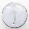 Inner Picture Acrylic Pendant, Flat round, 21x4mm, Hole:Approx 2mm, Sold by PC