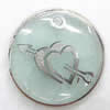 Inner Picture Acrylic Pendant, Flat round, 21x4mm, Hole:Approx 2mm, Sold by PC