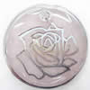 Inner Picture Acrylic Pendant, Flat round, 21x4mm, Hole:Approx 2mm, Sold by PC