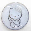 Inner Picture Acrylic Pendant, Flat round, 21x4mm, Hole:Approx 2mm, Sold by PC