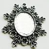 Zinc Alloy Pendant Settings, Lead-free, 40x47mm, Sold by Bag