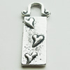 Pendant, Zinc Alloy Jewelry Findings, Lead-free, 10x33mm, Sold by Bag