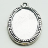 Zinc Alloy Pendant Settings, Lead-free, 17x27mm, Sold by Bag