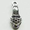 Pendant, Zinc Alloy Jewelry Findings, Lead-free, 8x22mm, Sold by Bag