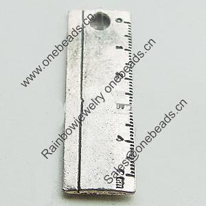 Pendant, Zinc Alloy Jewelry Findings, Lead-free, 7x24mm, Sold by Bag