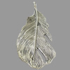 Pendant, Zinc Alloy Jewelry Findings, Lead-free, Leaf 25x47mm, Sold by Bag