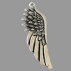 Pendant, Zinc Alloy Jewelry Findings, Lead-free, Wings 22x60mm, Sold by Bag