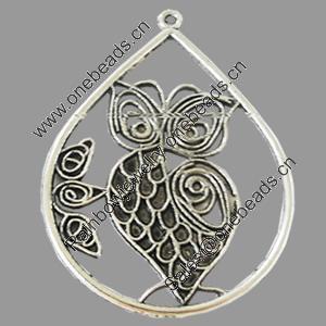 Pendant, Zinc Alloy Jewelry Findings, Lead-free, 37x48mm, Sold by Bag