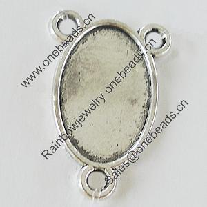 Connectors, Zinc Alloy Jewelry Findings, Lead-free, 16x22mm, Sold by Bag