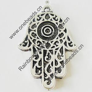 Pendant, Zinc Alloy Jewelry Findings, Lead-free, Hand 20x29mm, Sold by Bag