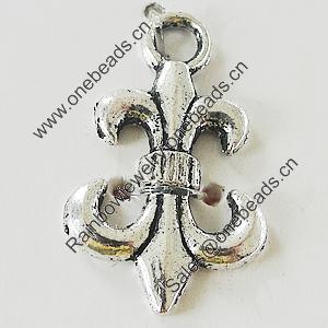 Pendant, Zinc Alloy Jewelry Findings, Lead-free, 15x23mm, Sold by Bag