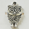 Pendant, Zinc Alloy Jewelry Findings, Lead-free, Owl 11x20mm, Sold by Bag