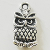 Pendant, Zinc Alloy Jewelry Findings, Lead-free, Owl 7x15mm, Sold by Bag