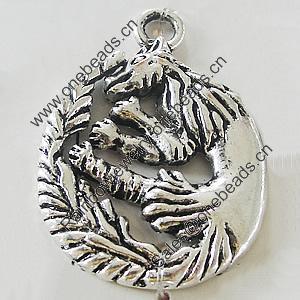 Pendant, Zinc Alloy Jewelry Findings, Lead-free, 30x41mm, Sold by Bag
