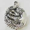 Pendant, Zinc Alloy Jewelry Findings, Lead-free, 30x41mm, Sold by Bag