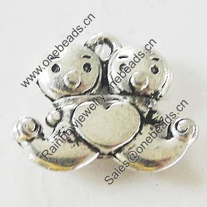 Pendant, Zinc Alloy Jewelry Findings, Lead-free, 17x13mm, Sold by Bag