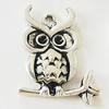 Pendant, Zinc Alloy Jewelry Findings, Lead-free, Owl 19x25mm, Sold by Bag