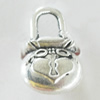 Pendant, Zinc Alloy Jewelry Findings, Lead-free, 10x14mm, Sold by Bag