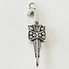 Pendant, Zinc Alloy Jewelry Findings, Lead-free, Umbrella 8x28mm, Sold by Bag