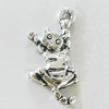 Pendant, Zinc Alloy Jewelry Findings, Lead-free, Animal 10x19mm, Sold by Bag