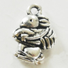 Pendant, Zinc Alloy Jewelry Findings, Lead-free, Rabbit 11x15mm, Sold by Bag