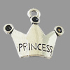 Pendant, Zinc Alloy Jewelry Findings, Lead-free, Crown 29x25mm, Sold by Bag