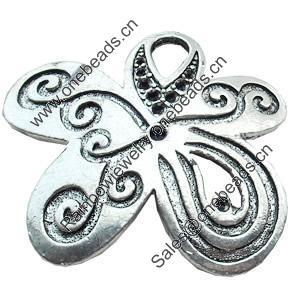 Pendant, Zinc Alloy Jewelry Findings, Lead-free, 45x42mm, Sold by Bag