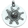 Pendant, Zinc Alloy Jewelry Findings, Lead-free, 42x48mm, Sold by Bag