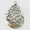 Pendant, Zinc Alloy Jewelry Findings, Lead-free, 24x40mm, Sold by Bag