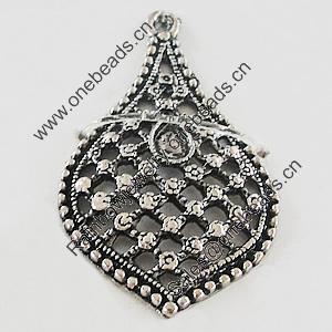 Pendant, Zinc Alloy Jewelry Findings, Lead-free, 25x42mm, Sold by Bag