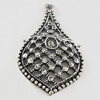 Pendant, Zinc Alloy Jewelry Findings, Lead-free, 25x42mm, Sold by Bag