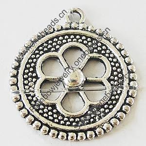 Pendant, Zinc Alloy Jewelry Findings, Lead-free, 23x26mm, Sold by Bag