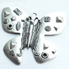 Pendant, Zinc Alloy Jewelry Findings, Lead-free, Butterfly, 53x75mm, Sold by Bag