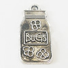 Pendant, Zinc Alloy Jewelry Findings, Lead-free, 12x23mm, Sold by Bag