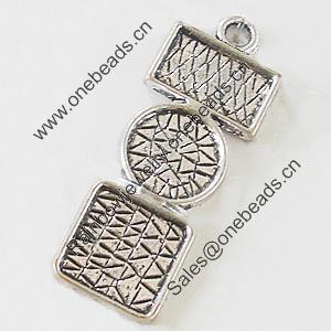 Pendant, Zinc Alloy Jewelry Findings, Lead-free, 17x45mm, Sold by Bag